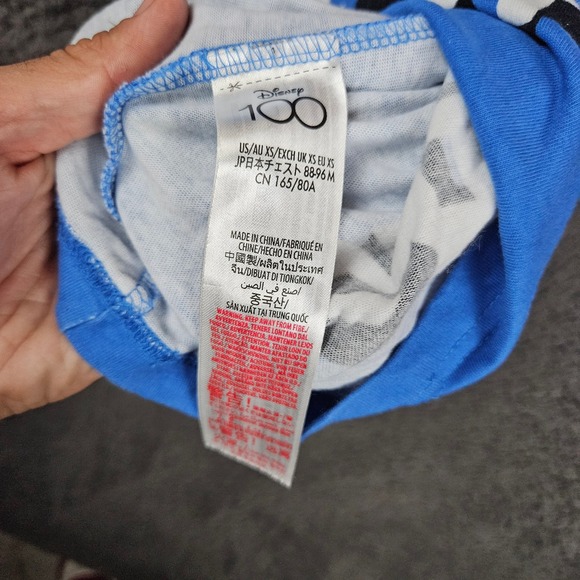 Disney Oswald‎ the Lucky Rabbit Sky Scrappers Blue Long Sleeve Shirt Size XS - Picture 7 of 9